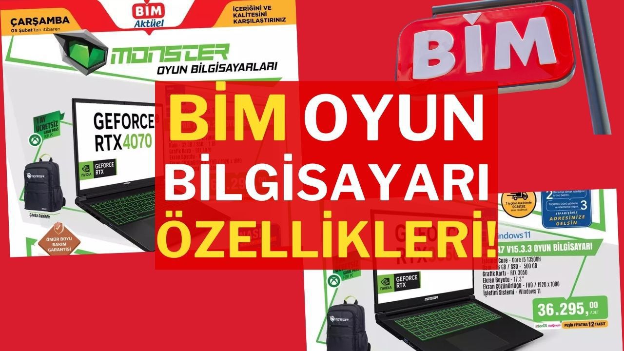 5 Şubat BİM Aktüel Katalogları: BİM'e Monster Tulpar ve Abra Oyun Bilgisayarı Geliyor!