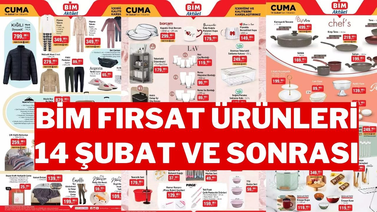 BİM Aktüel Ürünler ve İndirim Kataloğu (14 Şubat ve Sonrası)